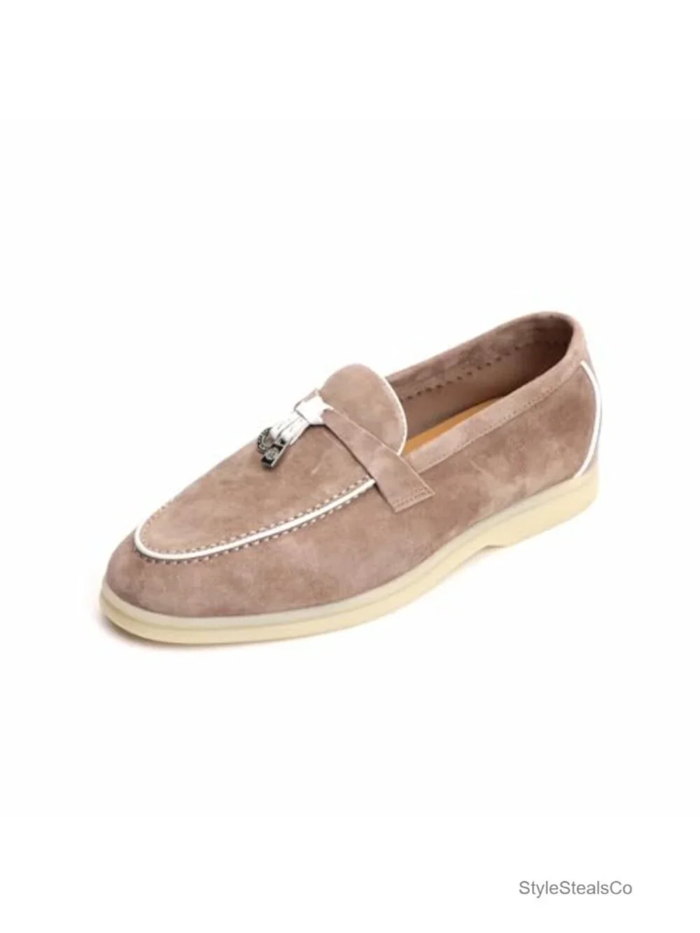 Women's Genuine Suede Leather Loafers – Slip-On Penny Loafers with Cushioned